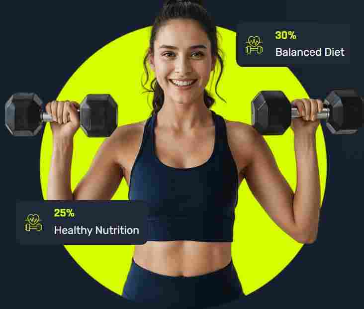 Fitness Woman with Dumbbells